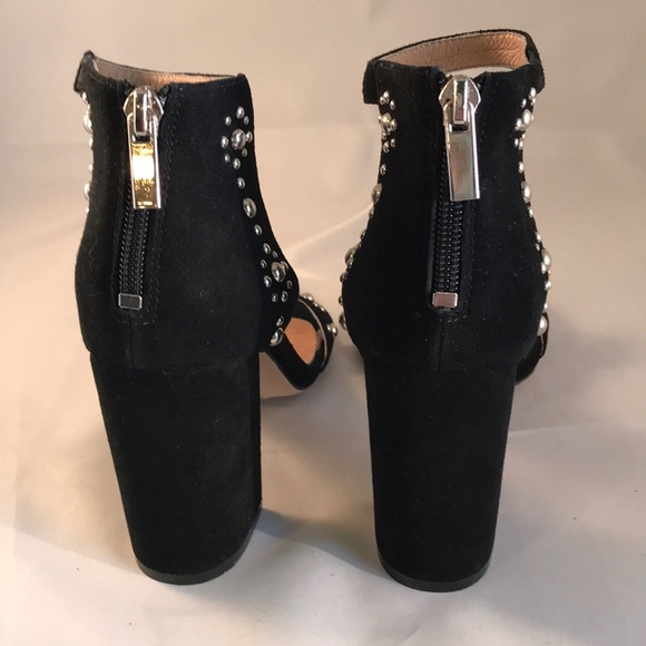 RAYE Black suede studded heels size 37(7) - Picture 3 of 5